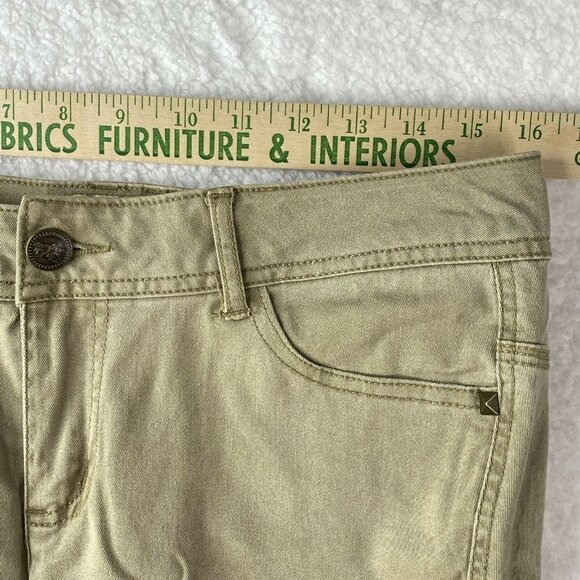 One 5 One 151 Jeans Womens Khaki Pants Studded Side‎ Flap Pockets 32x29 Skinny - Picture 6 of 12